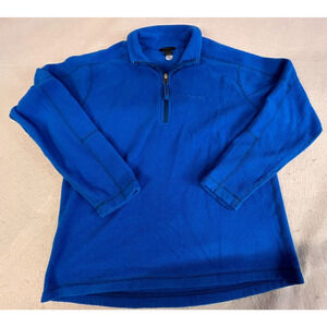 Marmot Jacket KIDS XL Mock Neck Blue Fleece Full Zip Up Outdoor Hiking Sweater